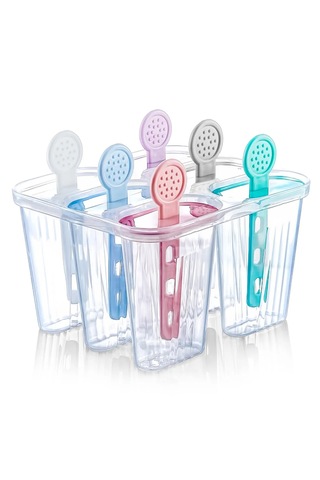 Rotanev Renkli Pratik 6 lı Meybuz Dondurma Kalıbı | 6 Adet Buz Meybuz Ve Dondurma Kalıbı