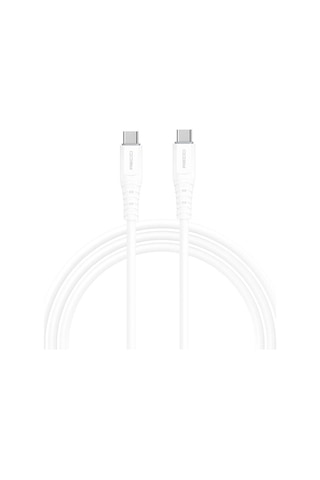 Recci RTC-P09CC Silicone Serisi 65 W Hızlı Şarj Özellikli 1.5 M Type-C PD Kablo Beyaz