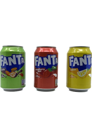 Fanta Limon - Tropik Meyve - Çilek & Kivi Aromalı Gazlı İçecek 3'lü Set