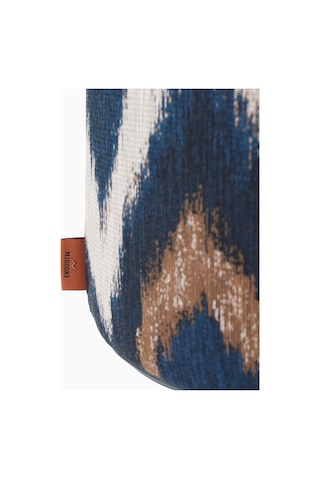 Missoni Ikat Zigzag Puf, Mavi-çok Renkli Italyan Tasarım Yuvarlak Puflar 40 X 30 Cm
