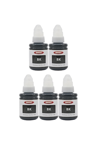 Ekoset Canon G3411 G3411 Uyumlu Siyah Mürekkep 135 ML 5'li Set
