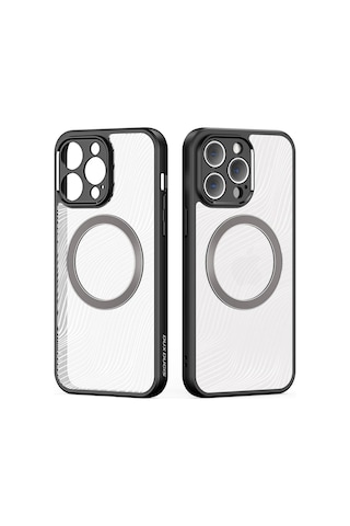 Dux Ducis iPhone Uyumlu 13 Pro Max Aimo Series Magsafe Premium Buzlu Sert Pc-tpu Kılıf- 5775 Beyaz