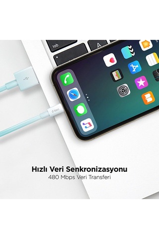 Ttec Siyah iphone Uyumlu Şarj Kablosu