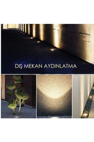 Solar Güneş Enerjili 8 Ledli Kazıklı Çim Zemin Bahçe Aydınlatma 3 W Gün Işığı 1 Adet Sarı