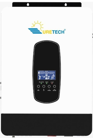 Uretech 2.2 Kva 1.8 Kw 1800 W Tam Sinüs Akıllı 80 A H.v. Mppt 55-450 V İnverter 12 V-220 Vac 1 Kva 1 Kw İnvertör