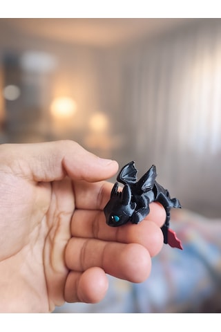 3d Baskı Hareketli Mini Ejderha Figürü Eklemli Dekoratif Koleksiyon Figürü