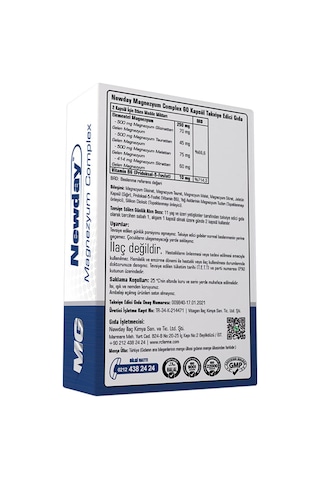 Newday Magnezyum Complex Vitamin B6, 60 Kapsül