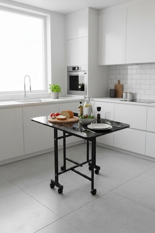 Alchair Almira 70x110 Atlantik Çam Açılabilir Katlanabilir Tekerlekli Masa