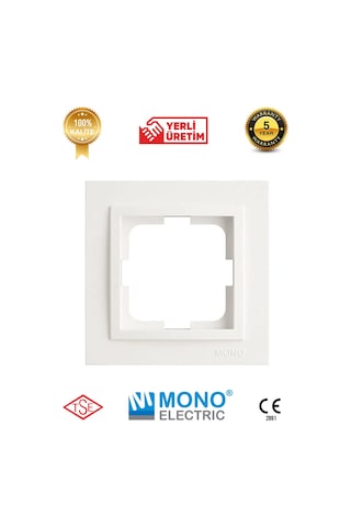 Beyaz Tekli Çerçeve 10 Adet Mono Despina