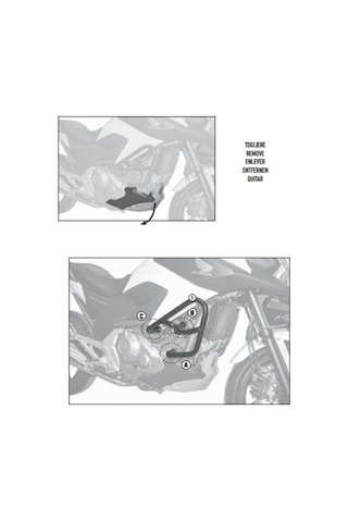 Givi TN1111 Honda Nc 700 X-S Nc 750 X-S - Nc 750 X-S Dct (12-20) Koruma Demiri-57400