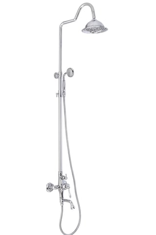 Royal Mi X Borulu Robot Banyo Tepe Duş Seti Krom