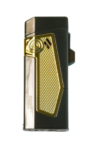 Zorro 4 Torch Pürmüz Gunmetal-sarı Metal Puro Çakmağı - Trm1013