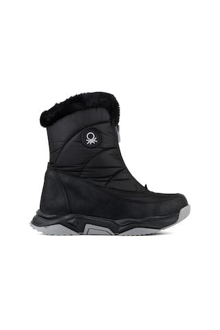 Benetton 30393 Suya Dayanıklı Kürklü Fermuarlı Kadın Bot 567800000149 01 Siyah
