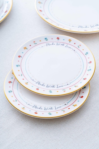 Acar Livaldi 6 Parça Pasta Tabağı - 19 Cm