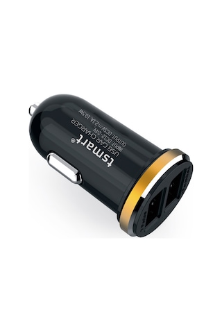 Tsmart Iphone Şarj Kablolu 2.1A Mini Araç Şarj Cihazı Tsa21