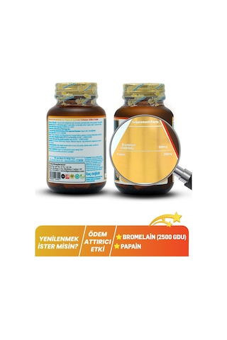 Kiper'in Bromelain & Papain Takviye Edici Gıda 30 Kapsül