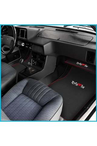 Tofaş Şahin Doğan Kartal Nakışlı Siyah Renk Oto Halı Paspas Tofaş Siyah Torpido Alt Kaplama Örtüsü