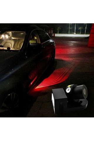 Wondernest 2 Adet Dc 8-36v Hayalet Gölge Melek Kanat Projeksiyon Lamba Araba Kapı Led Karşılama Işığı Kırmızı Kırmızı Işık