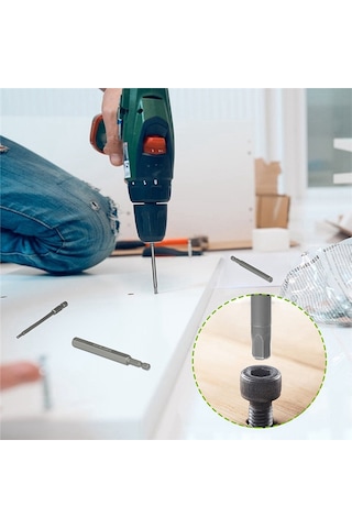 Sointeresting 10 Adet 50mm Altıgen Anahtar Matkap Ucu Metrik H1.5-h12 Elektrikli Altıgen Tornavida Anahtar Soket