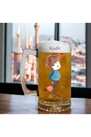 Sevgililere Özel İkili Bira Bardağı Renkli