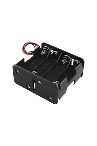 Moveevo 12v 8 Adet Aa Pil Kutusu, İki Katlı Arka Arkaya Konfigürasyon, 6 İnç Tellı Depolama Kutu