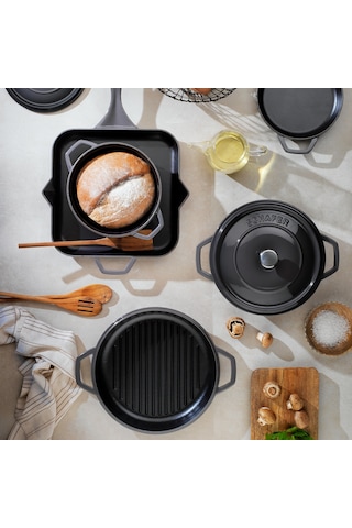 Schafer Guss Chef Döküm Sahan Çift Kulplu 19 Cm 1 Parça-gri Gri