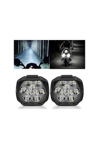 Motosiklet Sis Far 9 Led Sis Drl Lamba Scooter Atv Motosiklet 2 Adet Oto Çizgi