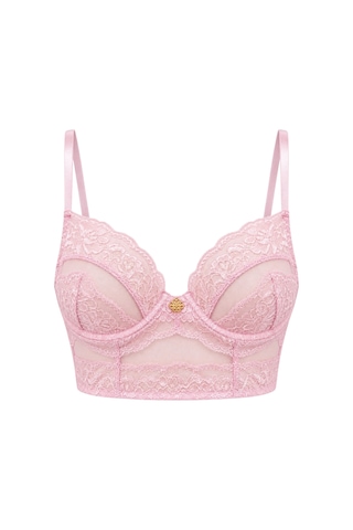 Pastivelle Şeker Pembesi Dantelli Longline Sütyen Pembe Pastivelle Şeker Pembesi Dantelli Longline Sütyen Pembe