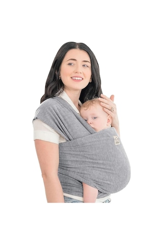 Keababies Bebek Taşıyıcısı, Nefes Alabilir, Ergonomik ve Eller Serbest Sarma Taşıyıcı Portbebe Gri Tek Ebat