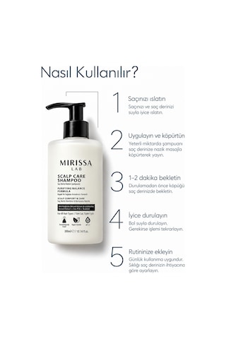 Mirissa Lab Kepek Ve Yağlanma Karşıtı Sülfatsız ve Tuzsuz Saç Derisi Şampuanı 300 ML
