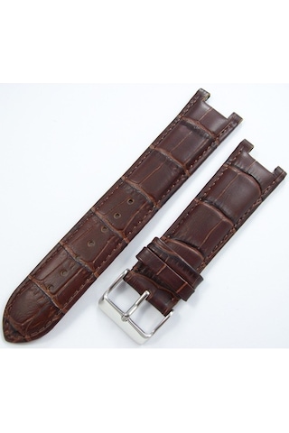 Guess Model Ortası Kesik Deri Saat Kayışı 22Mm Kordon Kahverengi