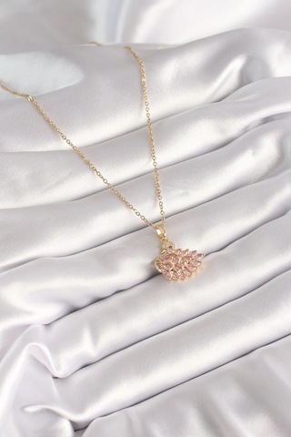 316l Çelik Gold Renk Zincir Pembe Zirkon Taşlı Kuğu Model Kadın Kolye Elk-bjtıeg Çok Renkli 89492658