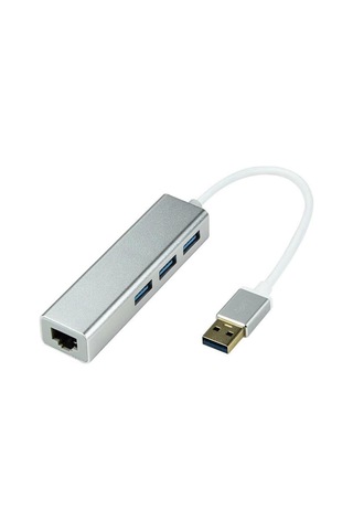 Usb 3.0 Veri Hub Gigabit Ethernet Adaptörü 3 Bağlantı Noktası Alüminyum Adaptör