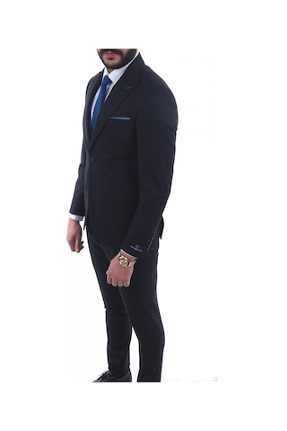 Jan Carlucci Slimfit Yelekli Drop 6 Takım (476249345) Lacivert