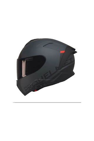 Mts Full Face Double Güneş Vizörlü Ece 22.06R Motosiklet Kaskı - Gri