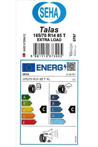 Seha St67 Talas 165/70 R14 85T XL Yaz Lastiği 2024