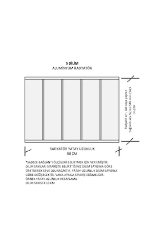Alüminyum Panel Radyatör Ekol 600x500 Ral 9010 Beyaz