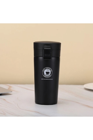 500 Ml Termal Kupa Sızdırmaz Termos Kupa Kahve Çift Duvar 304 Diğer Siyah