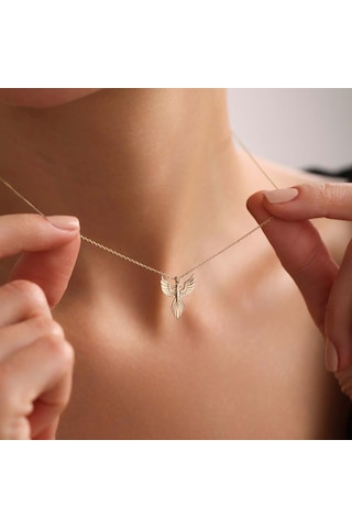 Altın Anka Kuşu Kolye T13185