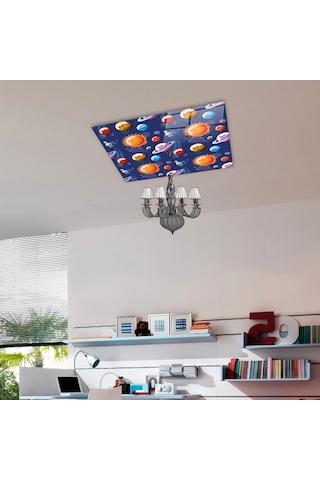 Cam Avize Göbeği | Gezegenler | 50Cm X 50Cm Çok Renkli