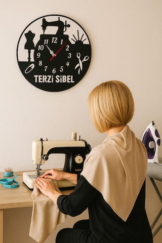 Yeni Tasarım Modern Duvar Saati Şık Ve Kalite Bir Arada No:1016 Siyah