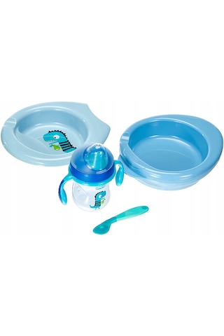 Chicco 4 Parça Beslenme Seti +6 Ay - Erkek Mavi