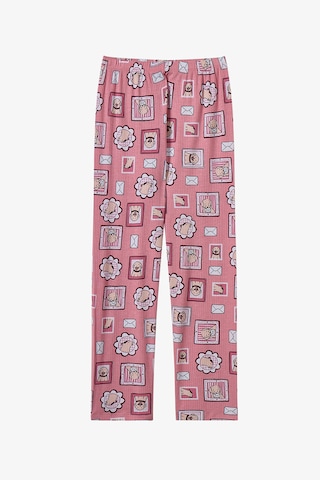 Penti Kız Çocuk Pembe Kind Mailing Köpek Desenli Uzun Kollu Gömlek Pantolon Pijama Takımı Pk39