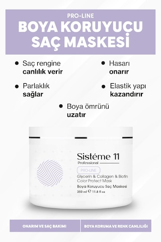 Sisteme 11 Boya Koruyucu Saç Maskesi 350 Ml