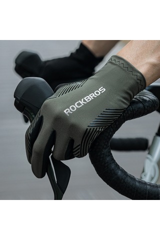 Rockbros S310 Dokunmatik Ekran Tam Parmak Kaymaz Sbr Mtb Bisiklet Eldiveni