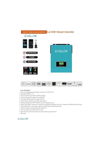 Exelon 4.2 Kw 24v Akıllı İnverter Mppt 400vdc