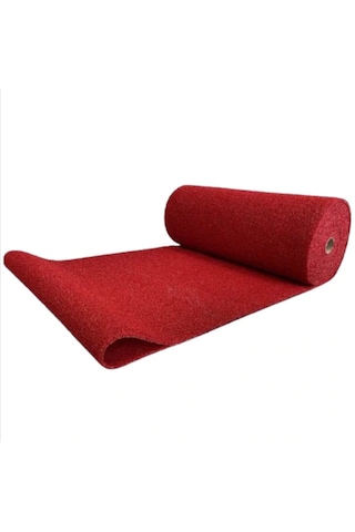 Kırmızı Kıvırcık Yolluk En 120 Cm Kalınlık 14 Mm