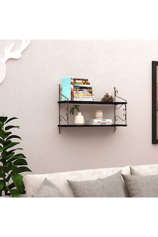 Endpa Seramoni 2 Raflı Set 20x72 Cm Siyah