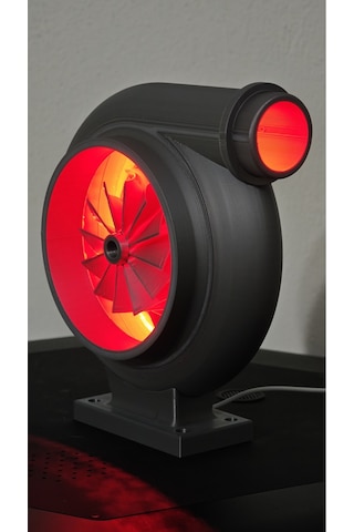 Morfem3d Turbo Glow Tasarımlı Masaüstü Kırmızı Led Aydınlatma 12 Volt Dekoratif Işıklı Lamba