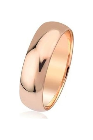 Sefa Gold 8mm Rose Düz Bombe Klasik Alyans 001